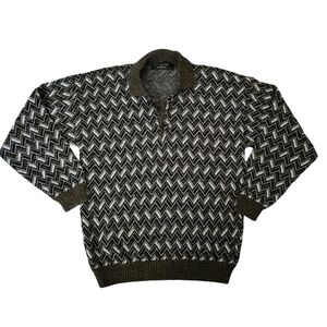Protégé collection oversized collared cosby pullover sweater